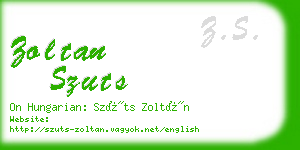 zoltan szuts business card