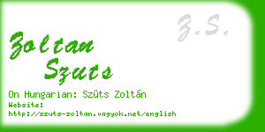 zoltan szuts business card